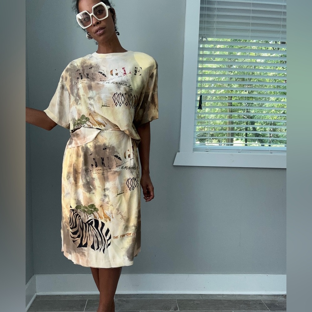 Silk skirt set